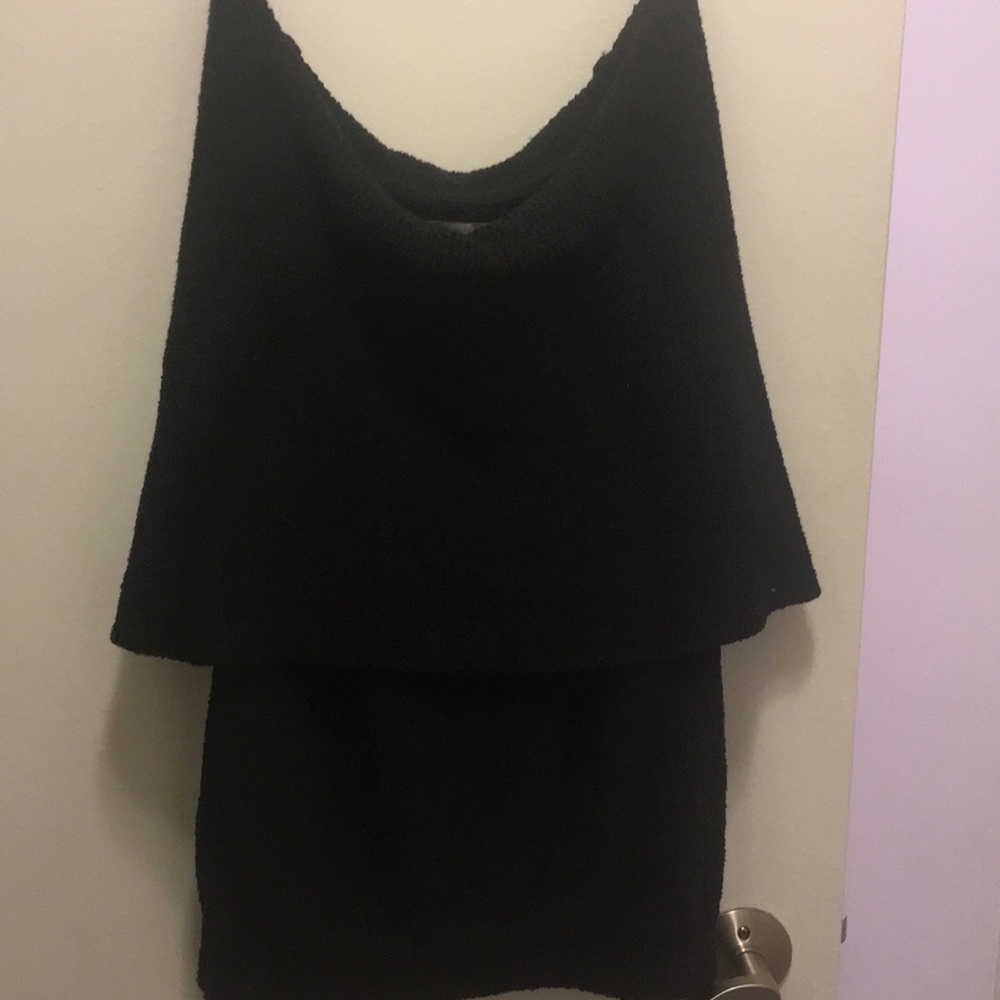 Off the shoulder black sweater